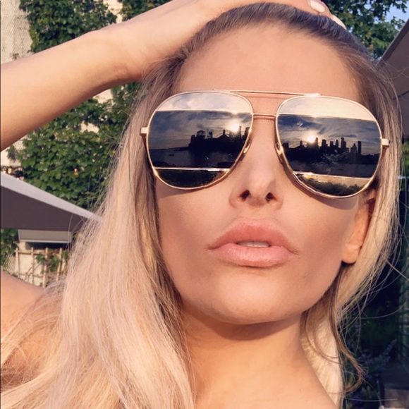 Dior Accessories - Christian Dior Aviator Split Gold Tone sunglasses